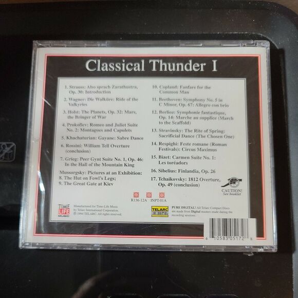 TIME LIFE MUSIC - Classical Thunder I - CD - Volume 1 BRAND NEW & FACTORY SEALED - Picture 2 of 2